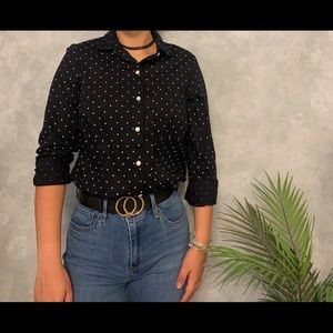 Black button down shirt